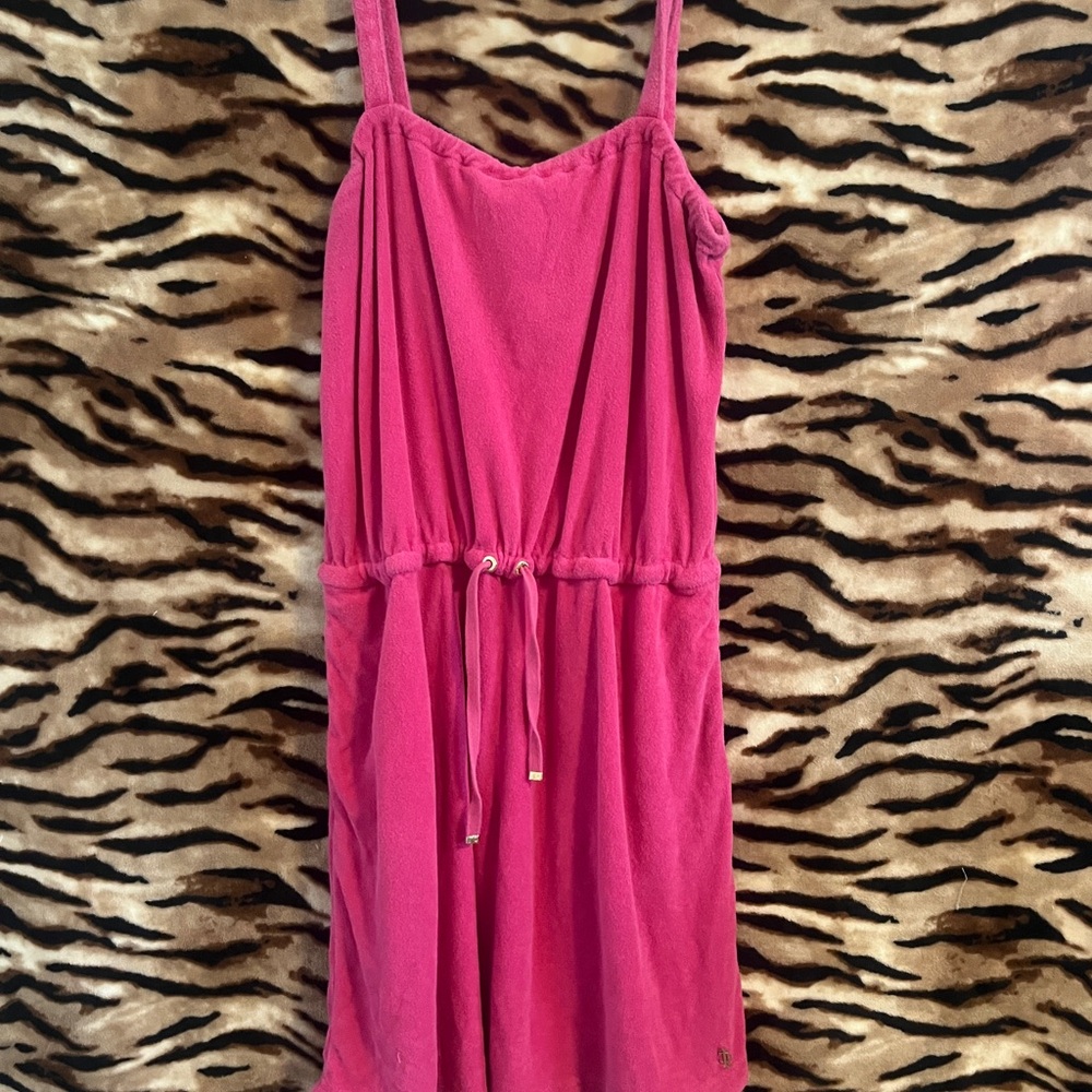 Juicy Couture Bright Pink Terry Cloth Dress